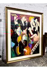 La Pie Voleuse Glazza Ladra, framed serigraph by Linda Le Kniff, 1/25