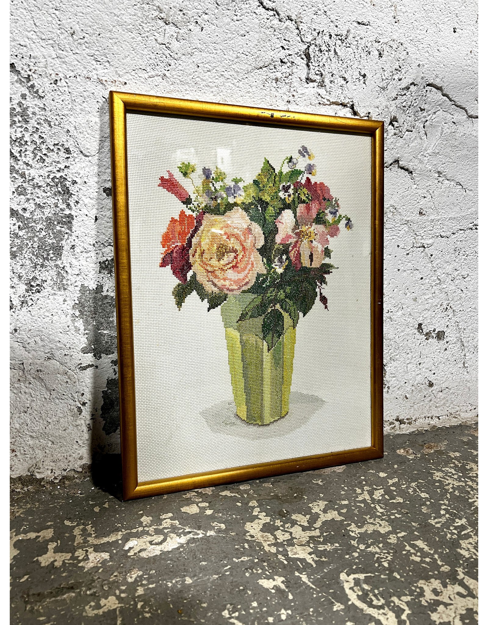 Valentine's Day!, framed needlepoint