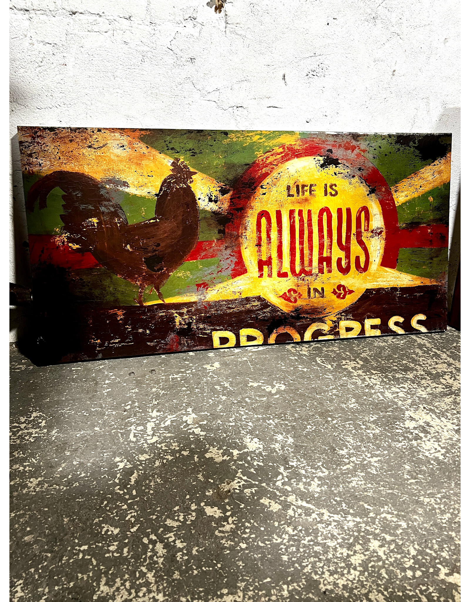 Life is Always in Progress, print on canvas