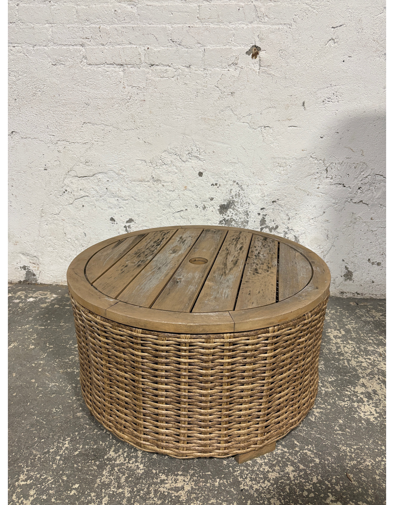 Wicker Storage Outdoor Coffee Table