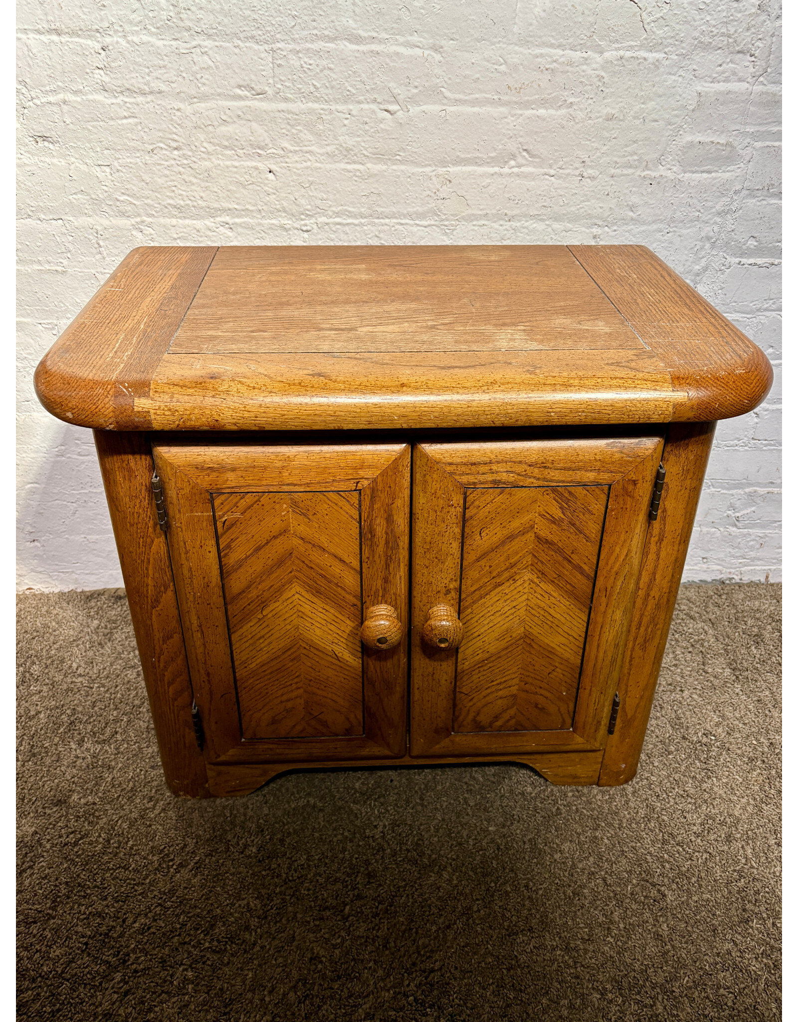 Vintage Solid Wood Bedside Cabinet