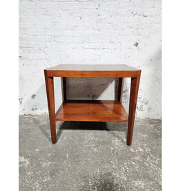 Mahogany Art Moderne Style 2-Tier Side Table