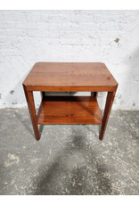 Mahogany Art Moderne Style 2-Tier Side Table
