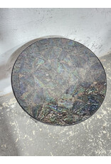 Diamond Cane Shell Top Side Table