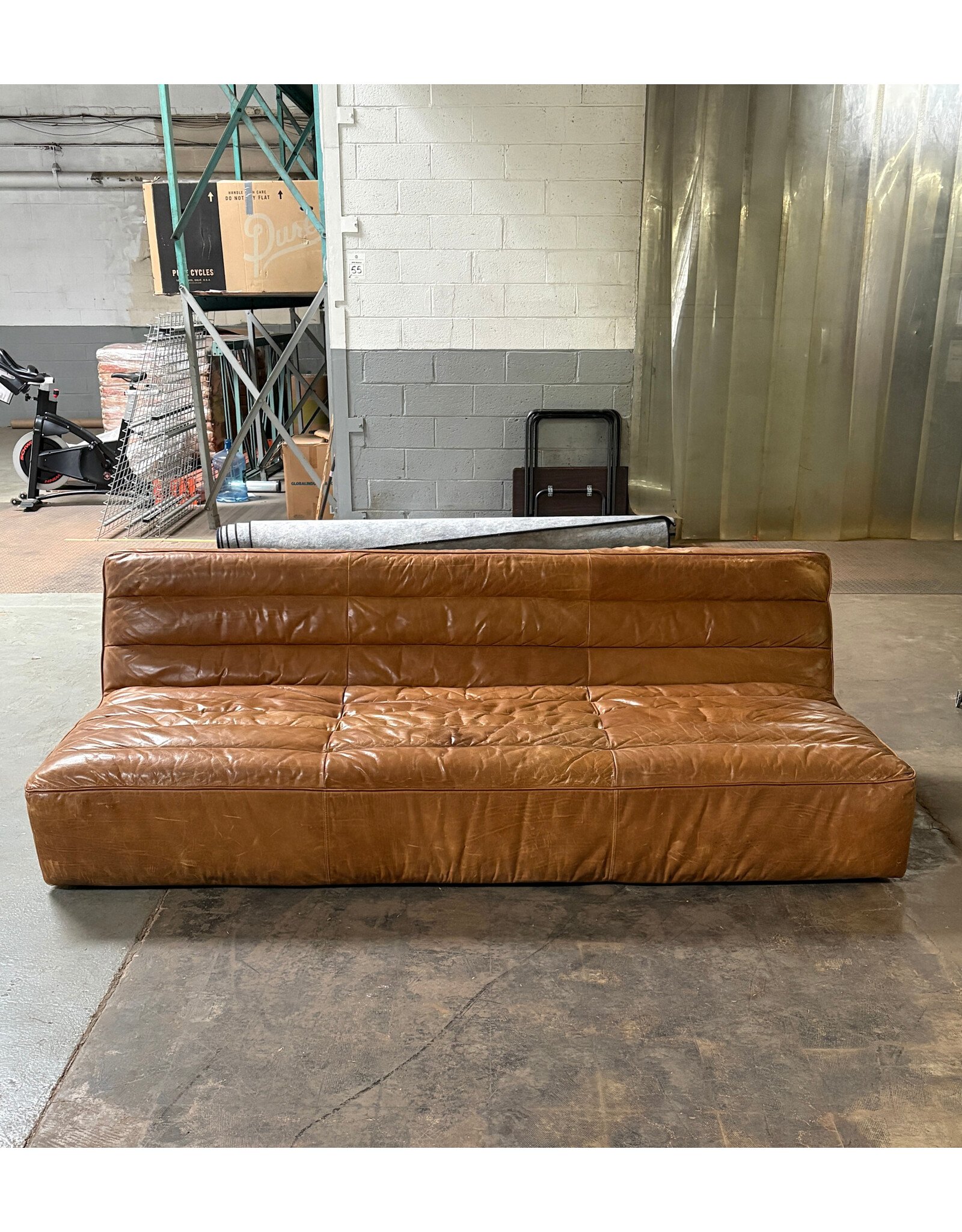 Brown Leather Sofa