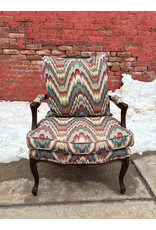 Antique Mahogany Upholstered Armchair