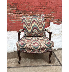 Antique Mahogany Upholstered Armchair