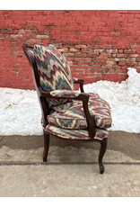 Antique Mahogany Upholstered Armchair
