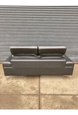 Nicolo Black Leather Loveseat
