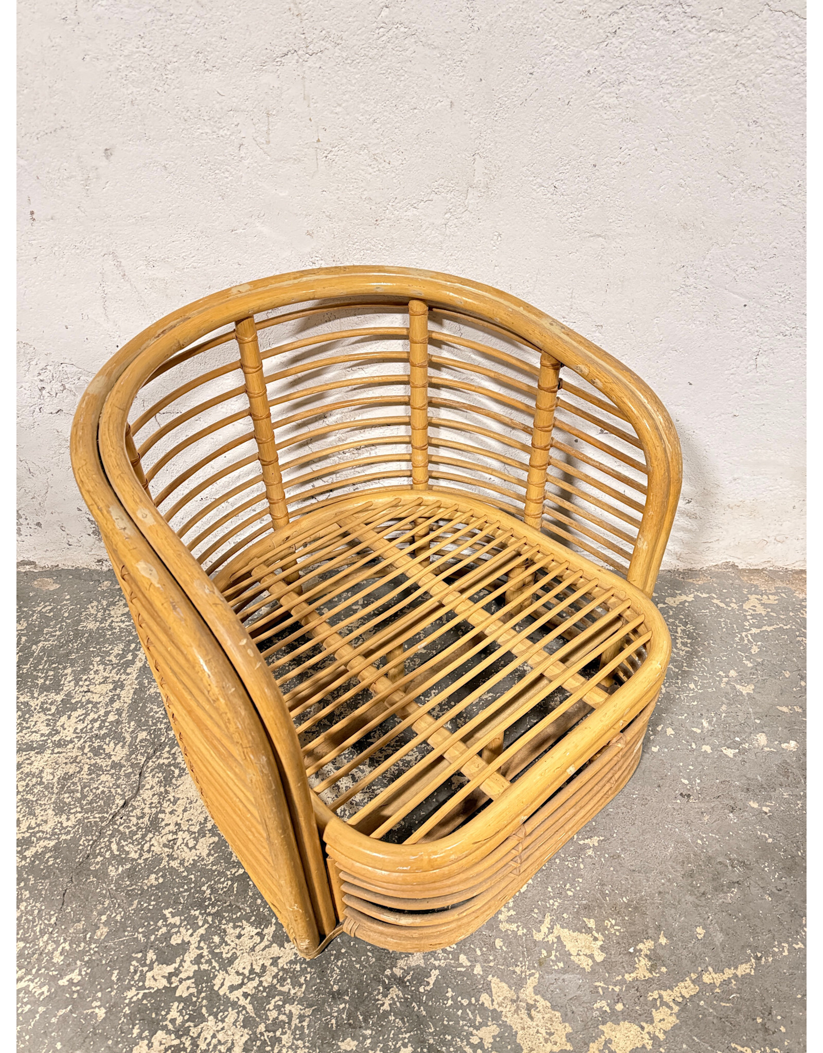 Mid-Century Modern Bamboo Bent Lounge Armchair