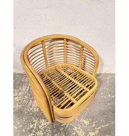 Mid-Century Modern Bamboo Bent Lounge Armchair