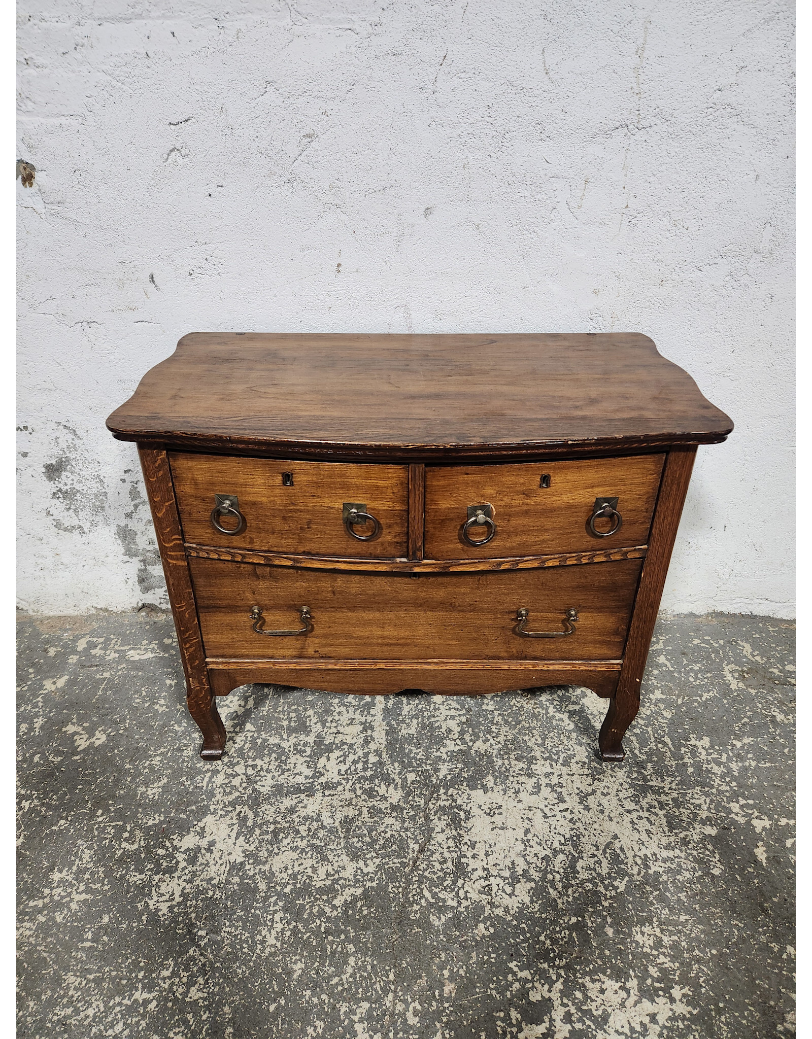 Antique Oak 3-Drawer Chest