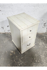 Rustic White 3-Drawer File Cabinet
