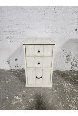 Rustic White 3-Drawer File Cabinet