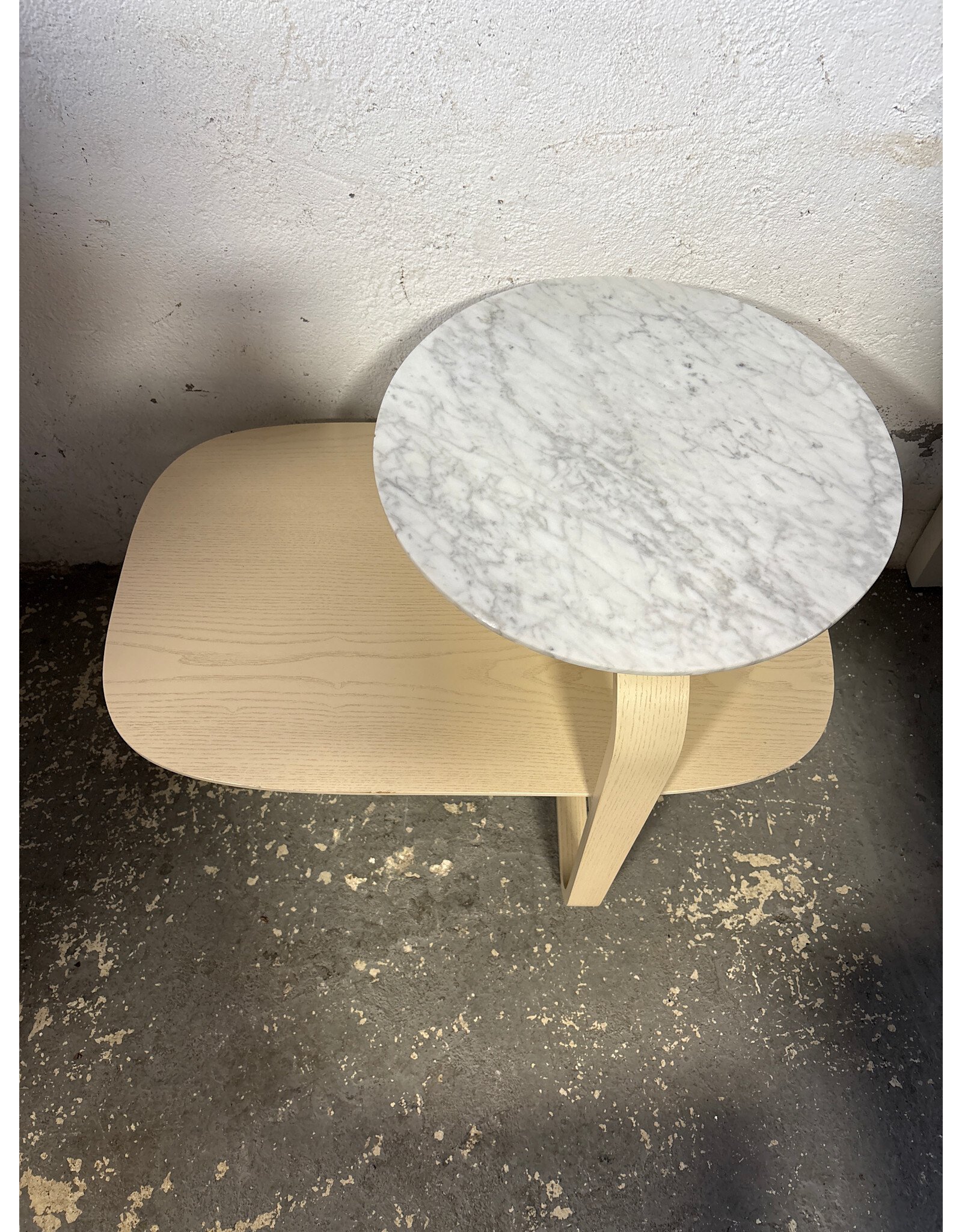 West Elm Marble and Wood Multi-level Coffee Table