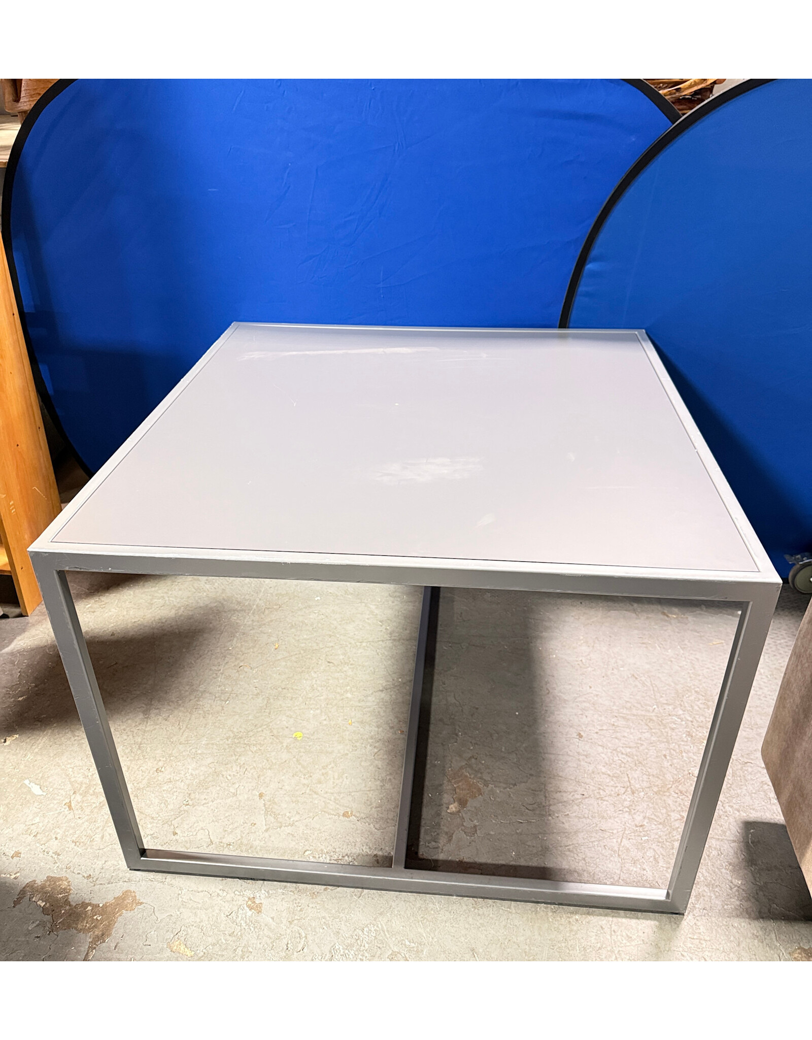 Square Metal Frame Work Table