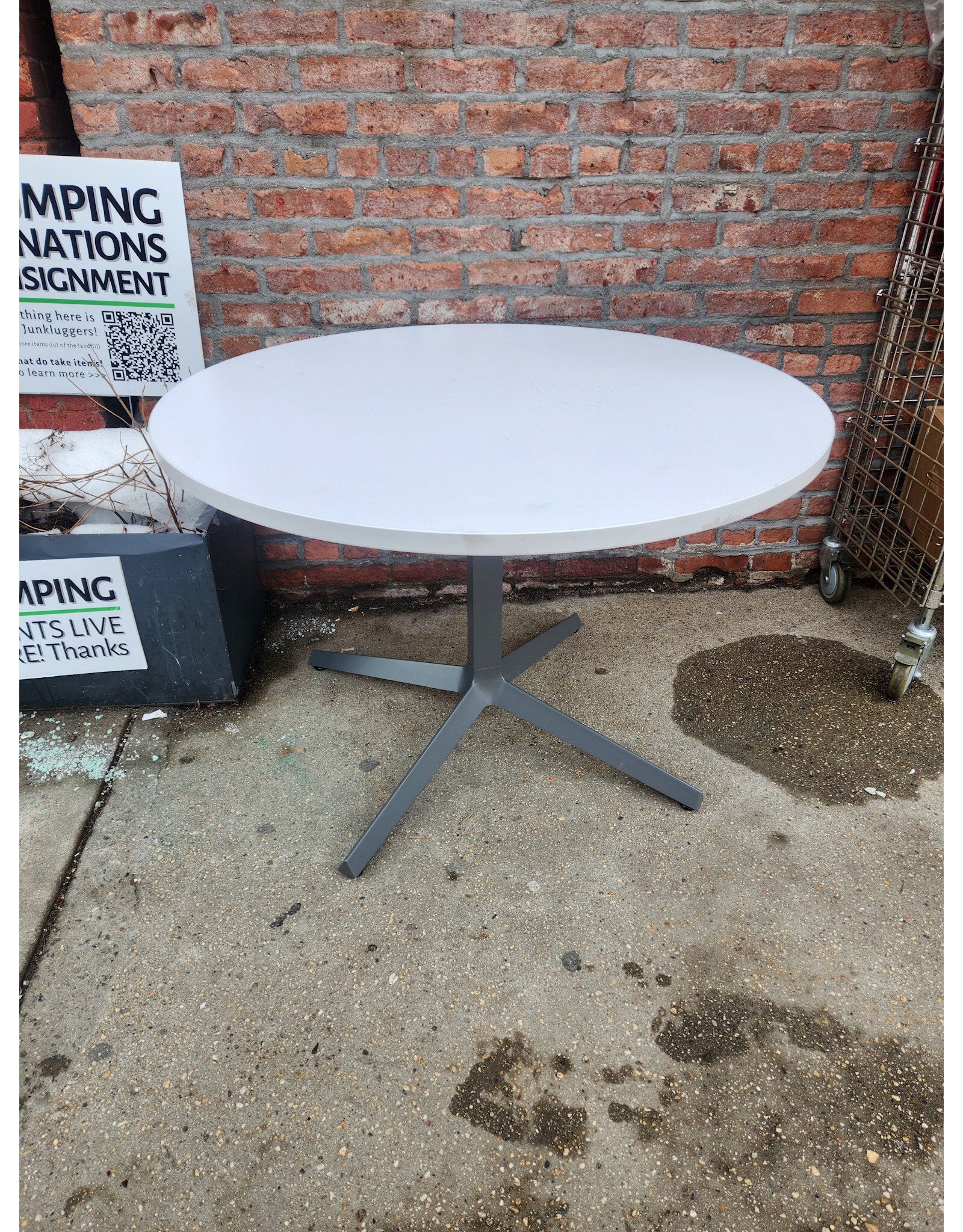 White Circular Dining Table