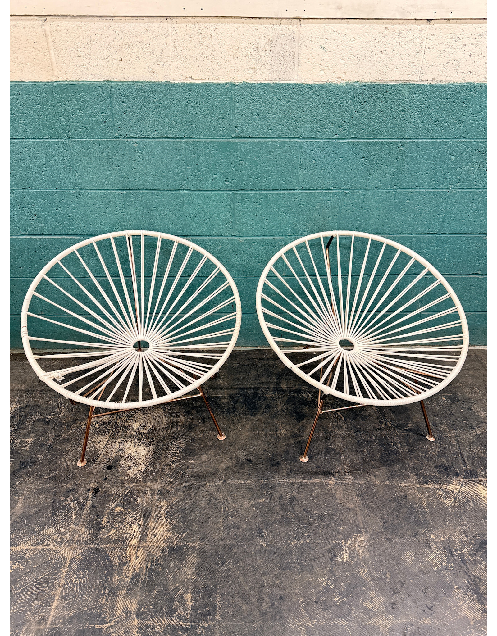 Innit Weave Lounge Chair on Copper Frame