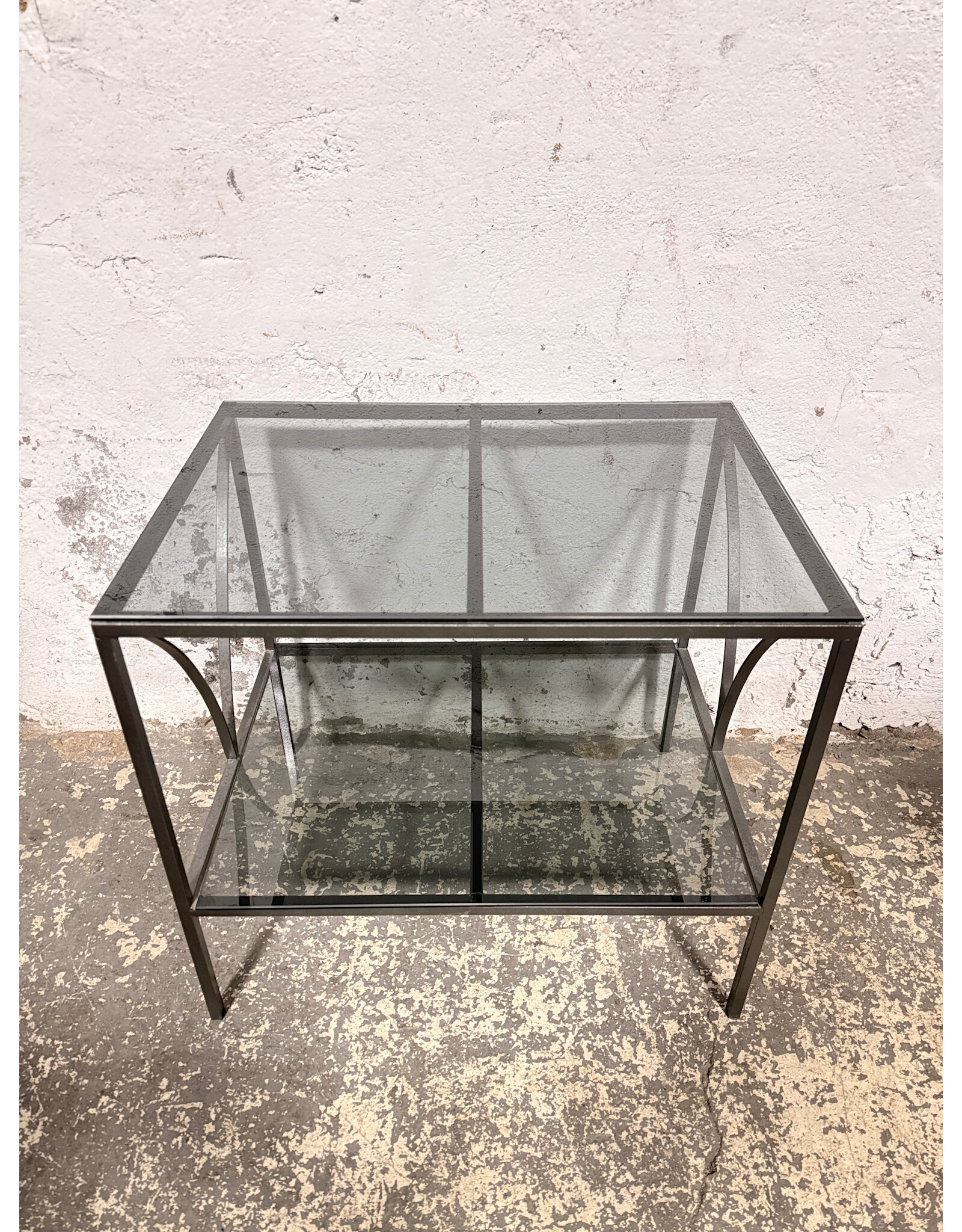 Iron 2-Tier Side Table