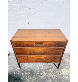 Heritage Henredon Walnut Mcm 3-Drawer Chest