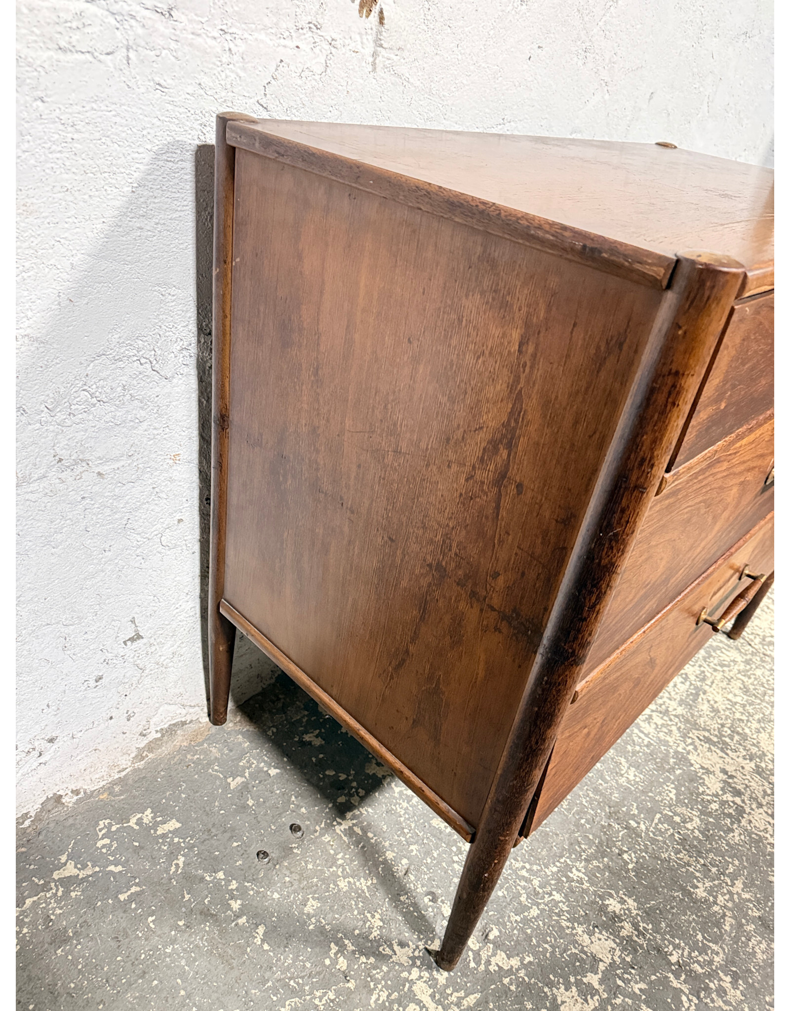 Heritage Henredon Walnut Mcm 3-Drawer Chest