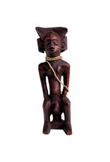 Yoruba Fetish Figure with Wood and Beads