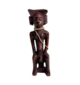 Yoruba Fetish Figure with Wood and Beads