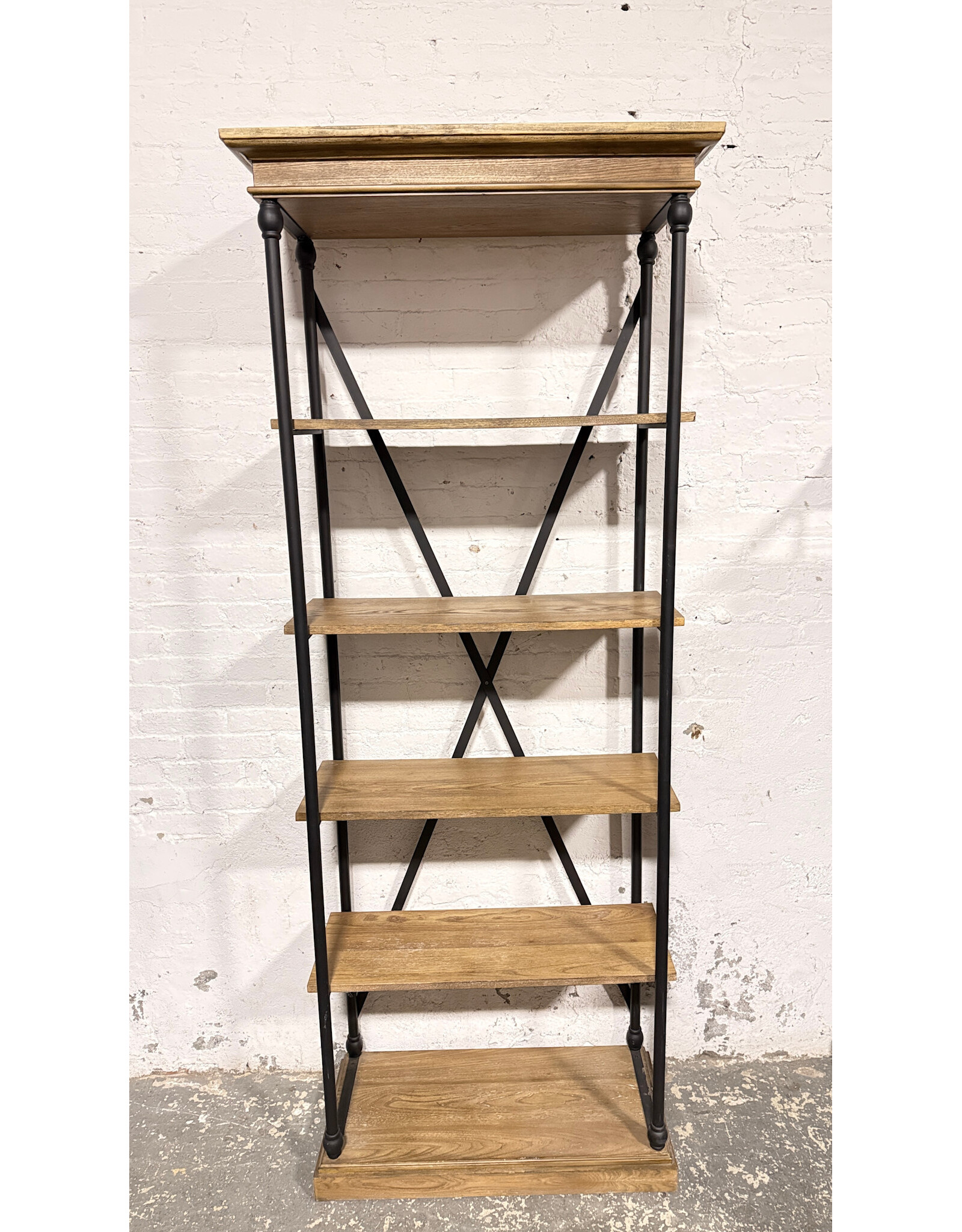 La'Selle Metal & Wood 5-Shelf Etagere