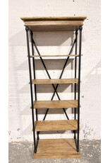 La'Selle Metal & Wood 5-Shelf Etagere