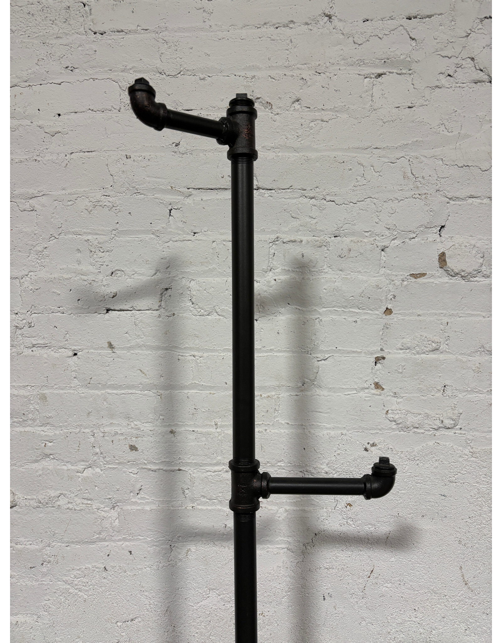 Black Metal Pipes Industrial Coat Rack