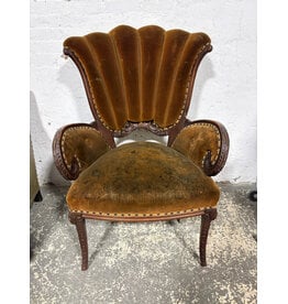 Antique Victorian Velvet Armchair