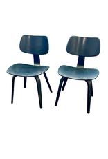 MCM Danish Eames Style Black Bentwood Dining Chair (sold as pair)