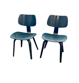 MCM Danish Eames Style Black Bentwood Dining Chair (sold as pair)