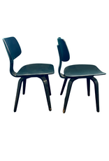 MCM Danish Eames Style Black Bentwood Dining Chair (sold as pair)