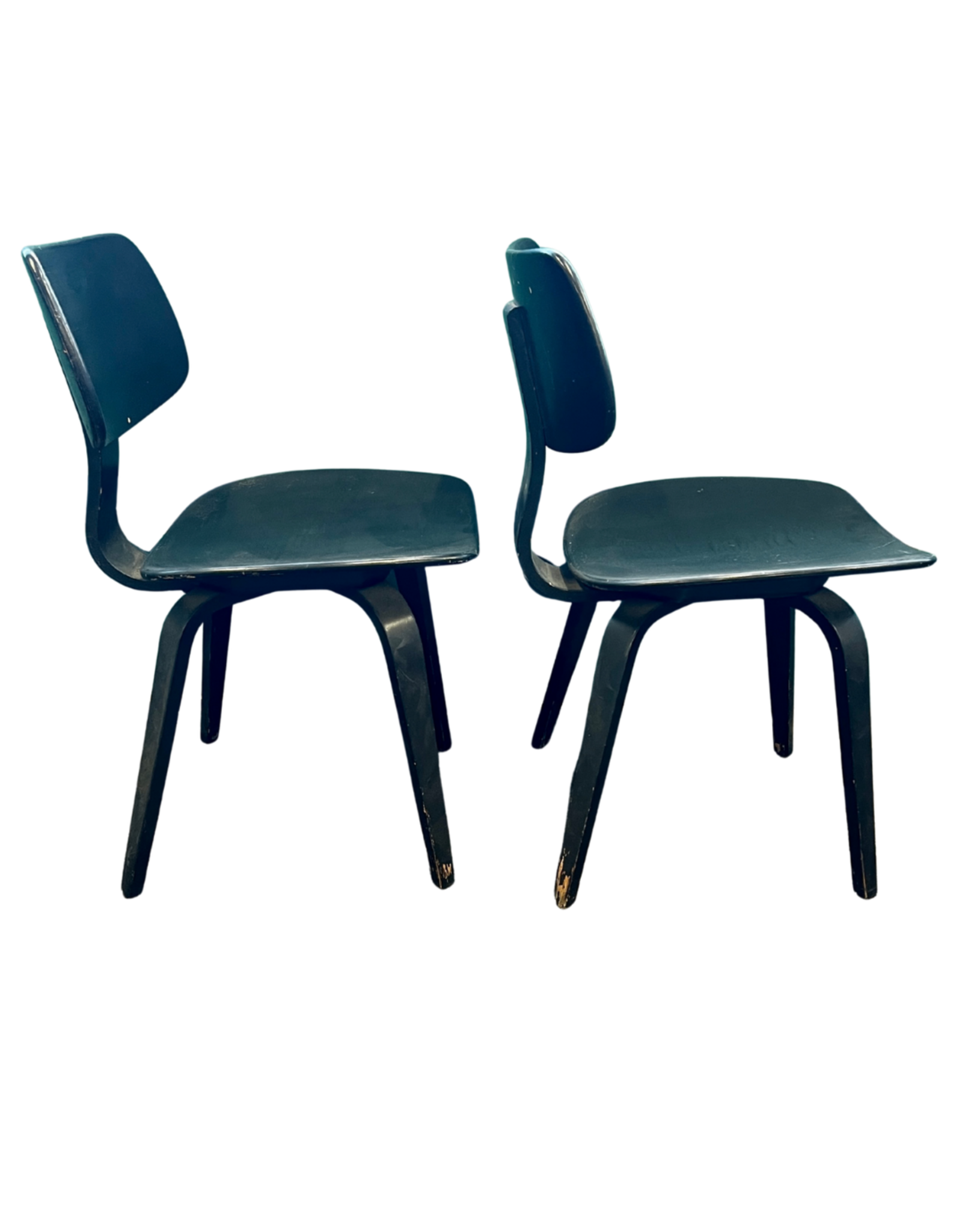 MCM Danish Eames Style Black Bentwood Dining Chair (sold as pair)