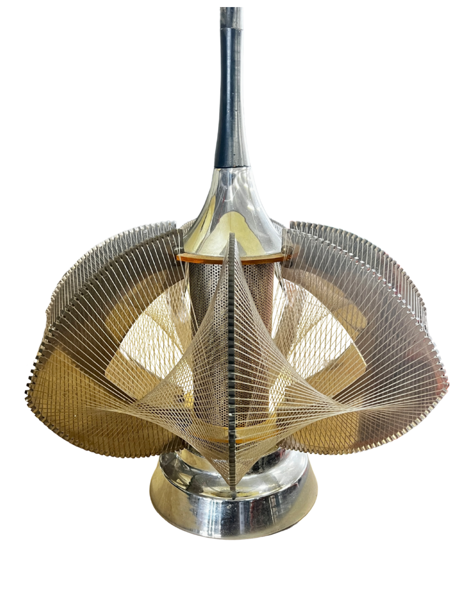 Pair of Paul Secon Style Table Lamps with Matching Shades