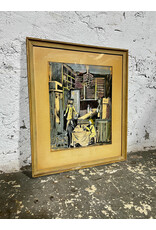 Hello Barkeep, framed mixed media, sgnd M. Ross, 1950