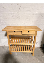 IKEA Ikea Forhoja Wood Kitchen Island Cart