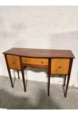 Ethan Allen Ethan Allen Wood Counsel Sideboard, Serpentine Mahogany Design