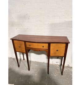 Ethan Allen Ethan Allen Wood Counsel Sideboard, Serpentine Mahogany Design