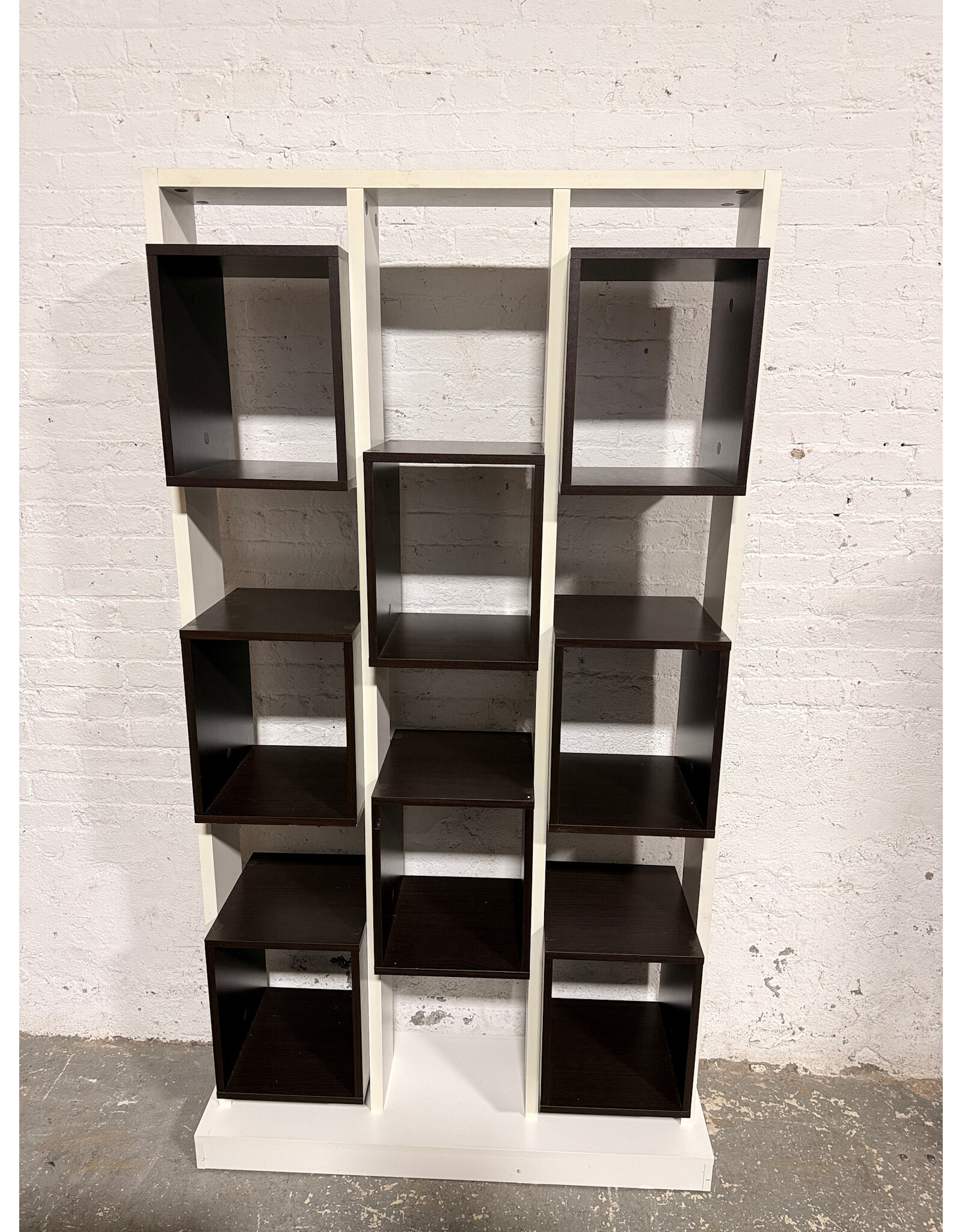 Modern Geometric Wood Display Bookcase