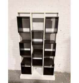Modern Geometric Wood Display Bookcase