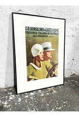 Framed Vintage Style Borsalino Hat Print