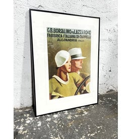 Framed Vintage Style Borsalino Hat Print