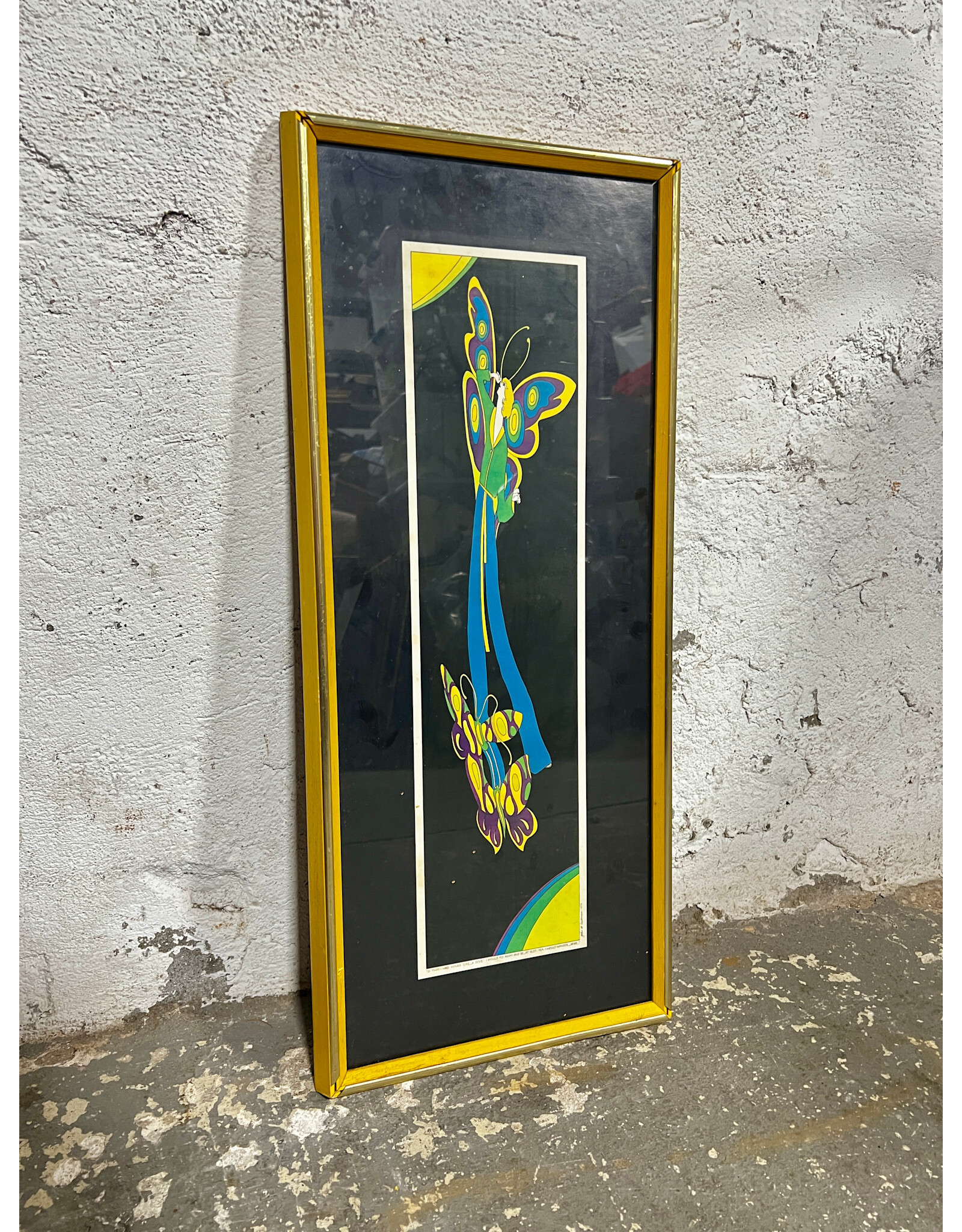 Butterfly Girl, framed silkscreen print by John Luke Eastman