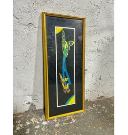 Butterfly Girl, framed silkscreen print by John Luke Eastman