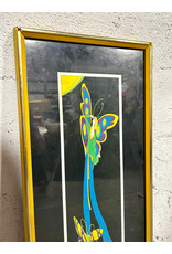 Butterfly Girl, framed silkscreen print by John Luke Eastman