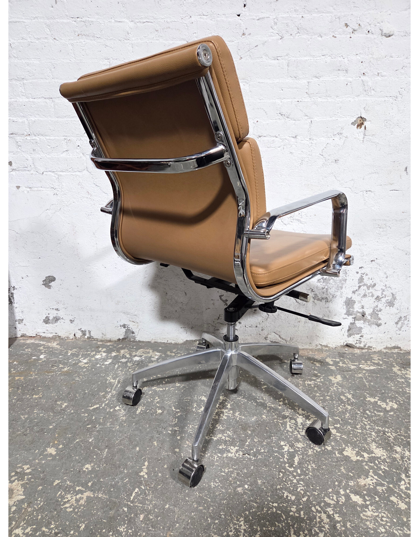 Modern Brown Leather Conference Chair