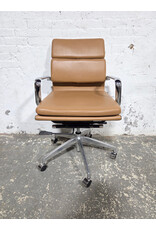 Modern Brown Leather Conference Chair