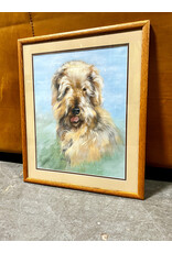 A Doggone Good Life, framed drawing, sgnd Sadler, 1990